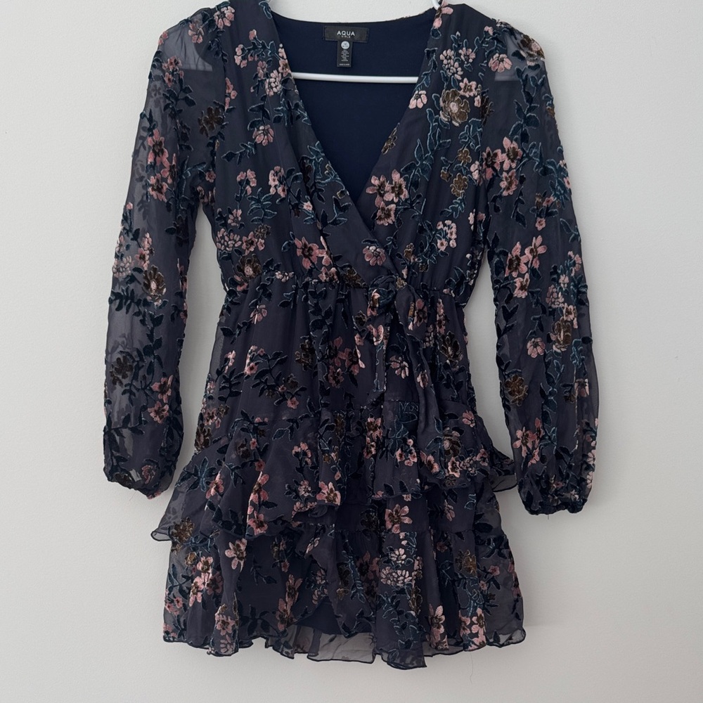 Adorable Navy Floral Kids Dress